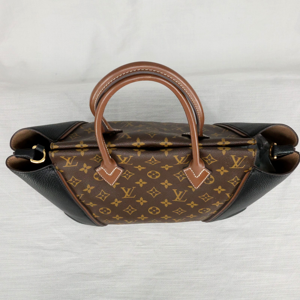 Louis Vuitton Bag W PM Tote Monogram Brown Black Pebbled Leather Handbag - Picture 10 of 16